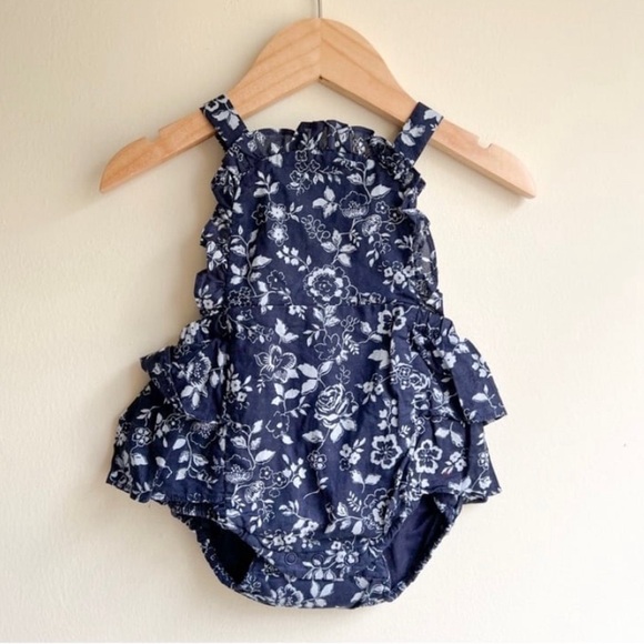 Janie and Jack Floral Romper - size 3-6 months - Picture 3 of 7
